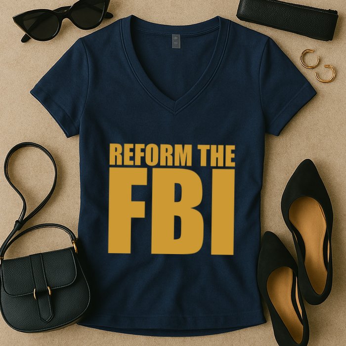 Reform The FBI Women's V-Neck T-Shirt