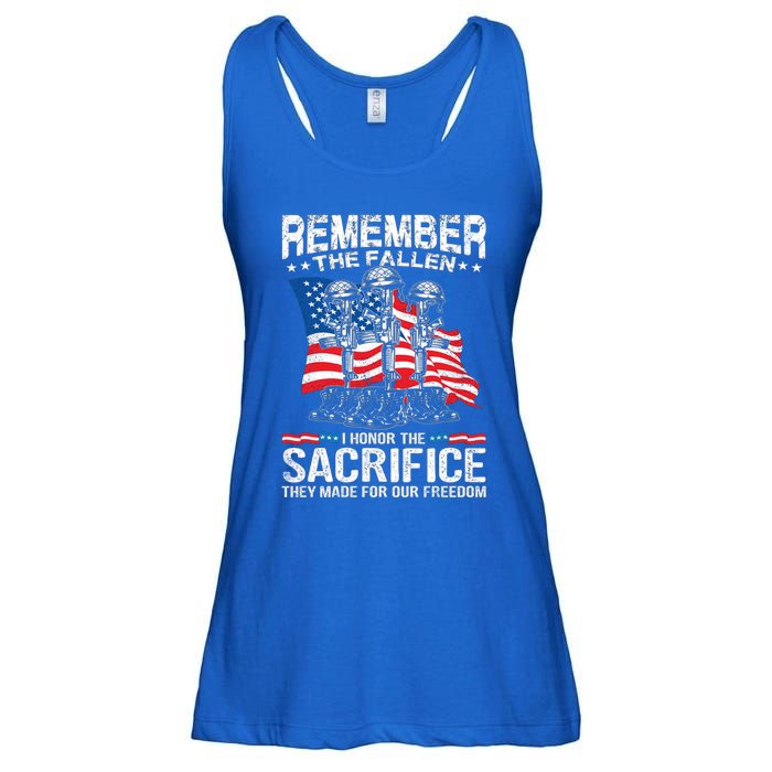 Remember The Fallen I Honor The Sacrifice Veteran Gift Ladies Essential Flowy Tank