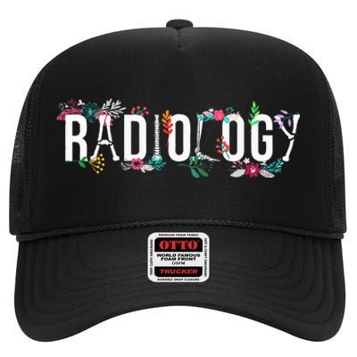 Radiology Technologist Flowers Rad Tech High Crown Mesh Back Trucker Hat