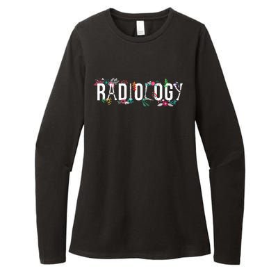 Radiology Technologist Flowers Rad Tech Womens CVC Long Sleeve Shirt