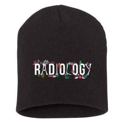 Radiology Technologist Flowers Rad Tech Short Acrylic Beanie