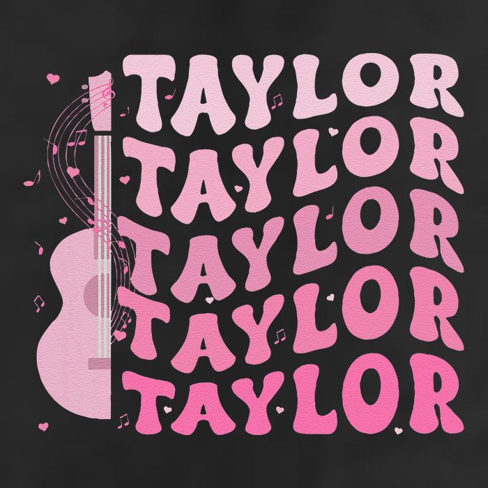 Retro Taylor First Name Personalized Groovy 80S Pin.K Knit Cap Winter Beanie