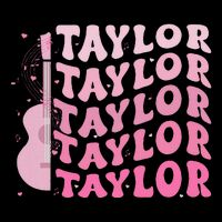 Retro Taylor First Name Personalized Groovy 80S Pin.K Baby Bodysuit