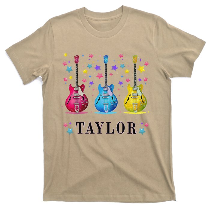 Retro Taylor First Name Personalized Groovy 80s Pin.K T-Shirt