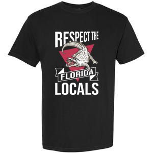 Respect The Florida Locals Alligator Zoo Animal Lover Garment-Dyed Heavyweight T-Shirt