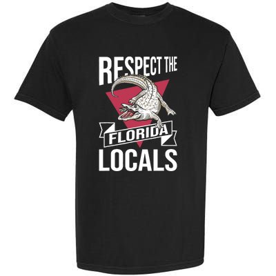 Respect The Florida Locals Alligator Zoo Animal Lover Garment-Dyed Heavyweight T-Shirt