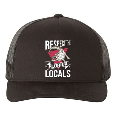 Respect The Florida Locals Alligator Zoo Animal Lover Yupoong Adult 5-Panel Trucker Hat