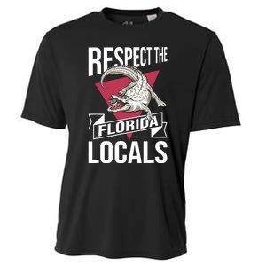 Respect The Florida Locals Alligator Zoo Animal Lover Cooling Performance Crew T-Shirt