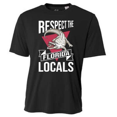 Respect The Florida Locals Alligator Zoo Animal Lover Cooling Performance Crew T-Shirt