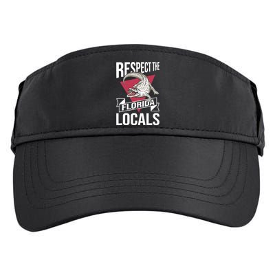 Respect The Florida Locals Alligator Zoo Animal Lover Adult Drive Performance Visor