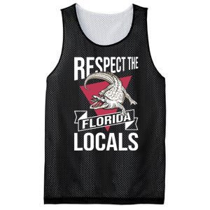 Respect The Florida Locals Alligator Zoo Animal Lover Mesh Reversible Basketball Jersey Tank