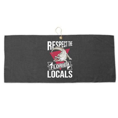 Respect The Florida Locals Alligator Zoo Animal Lover Large Microfiber Waffle Golf Towel