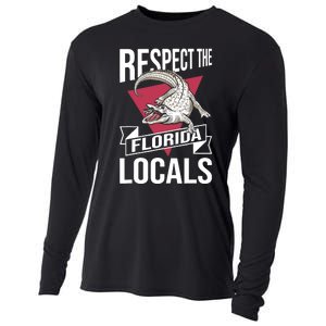 Respect The Florida Locals Alligator Zoo Animal Lover Cooling Performance Long Sleeve Crew