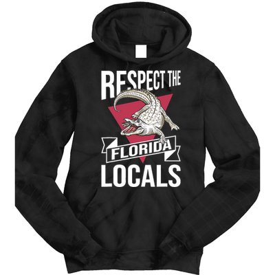 Respect The Florida Locals Alligator Zoo Animal Lover Tie Dye Hoodie