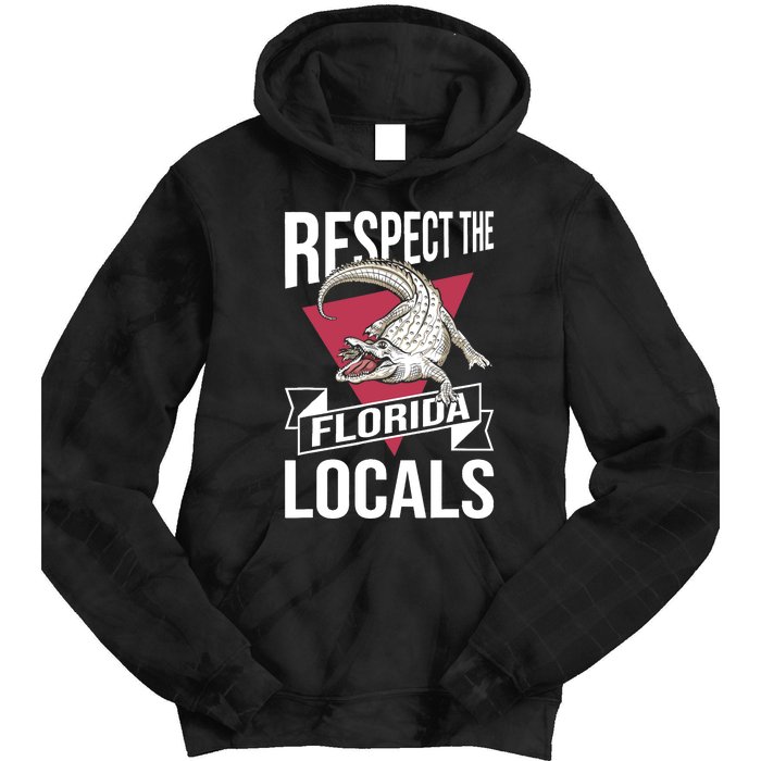 Respect The Florida Locals Alligator Zoo Animal Lover Tie Dye Hoodie