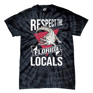 Respect The Florida Locals Alligator Zoo Animal Lover Tie-Dye T-Shirt