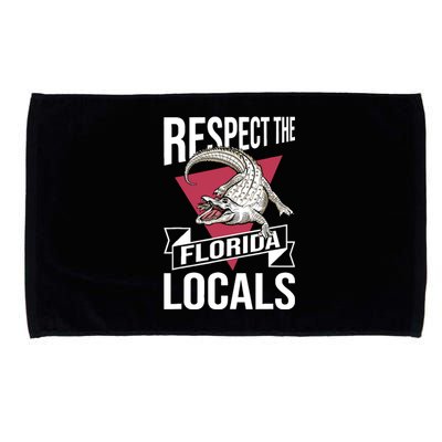 Respect The Florida Locals Alligator Zoo Animal Lover Microfiber Hand Towel