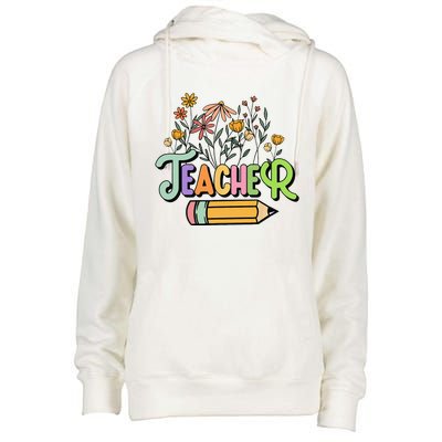 Retro Teache for  Best Teacher Gifts Womens Funnel Neck Pullover Hood