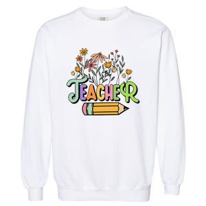 Retro Teache for  Best Teacher Gifts Garment-Dyed Sweatshirt