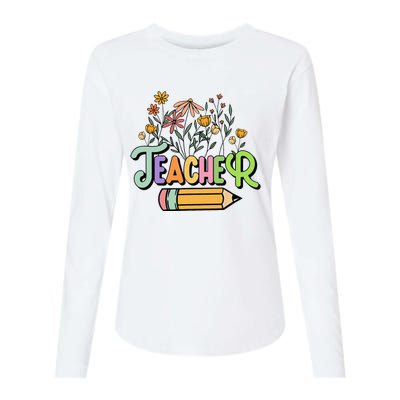 Retro Teache for  Best Teacher Gifts Womens Cotton Relaxed Long Sleeve T-Shirt