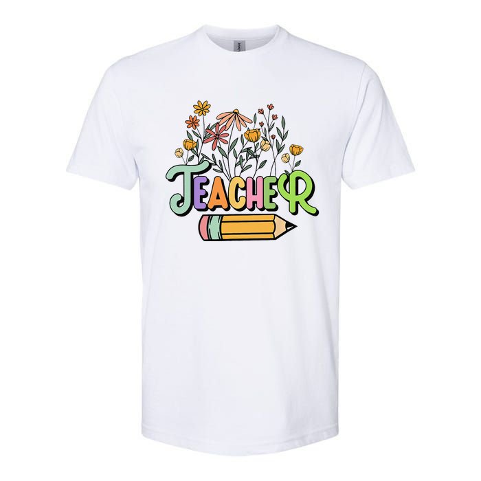 Retro Teache for  Best Teacher Gifts Softstyle CVC T-Shirt