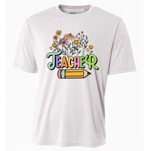 Retro Teache for  Best Teacher Gifts Cooling Performance Crew T-Shirt