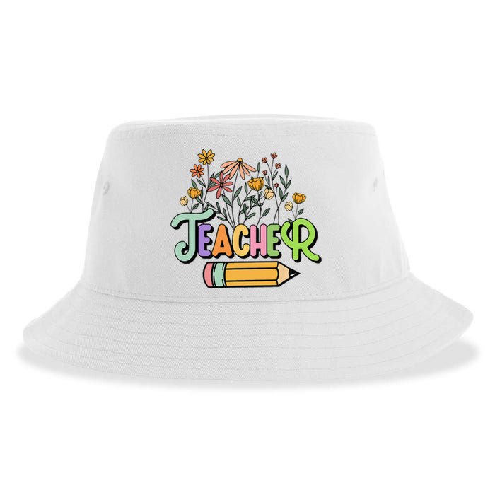 Retro Teache for  Best Teacher Gifts Sustainable Bucket Hat