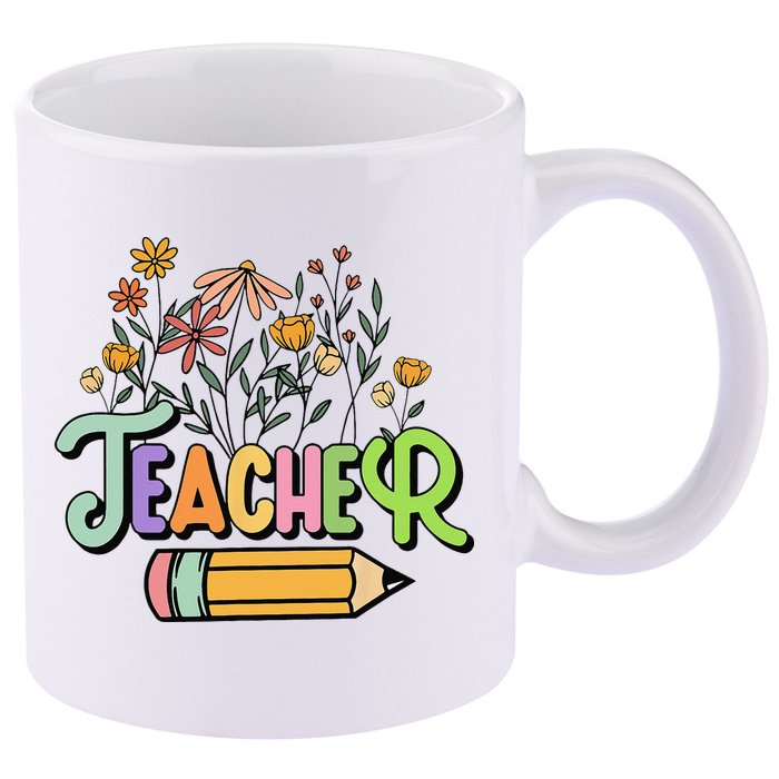 Retro Teache for  Best Teacher Gifts 11oz C Handle Ceramic Mug