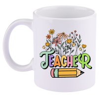 Retro Teache for  Best Teacher Gifts 11oz C Handle Ceramic Mug