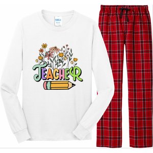 Retro Teache for  Best Teacher Gifts Long Sleeve Pajama Set