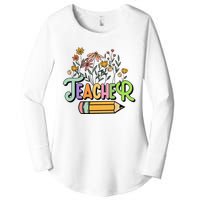 Retro Teache for  Best Teacher Gifts Women's Perfect Tri Tunic Long Sleeve Shirt