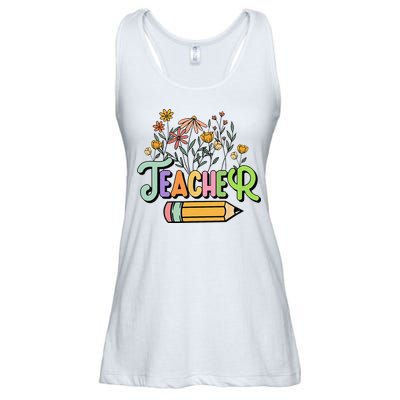 Retro Teache for  Best Teacher Gifts Ladies Essential Flowy Tank
