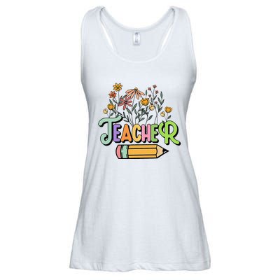 Retro Teache for  Best Teacher Gifts Ladies Essential Flowy Tank