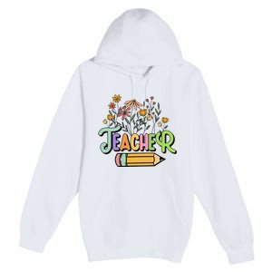 Retro Teache for  Best Teacher Gifts Premium Pullover Hoodie