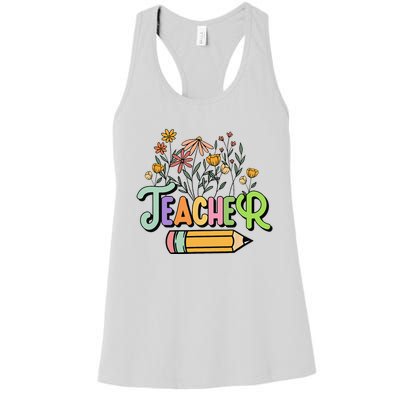 Retro Teache for  Best Teacher Gifts Women's Racerback Tank