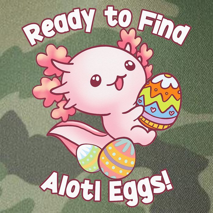 Ready To Find Alotl Eggs! Cute Axolotl Anime Kawaii Easter Legacy Tie Dye Trucker Hat