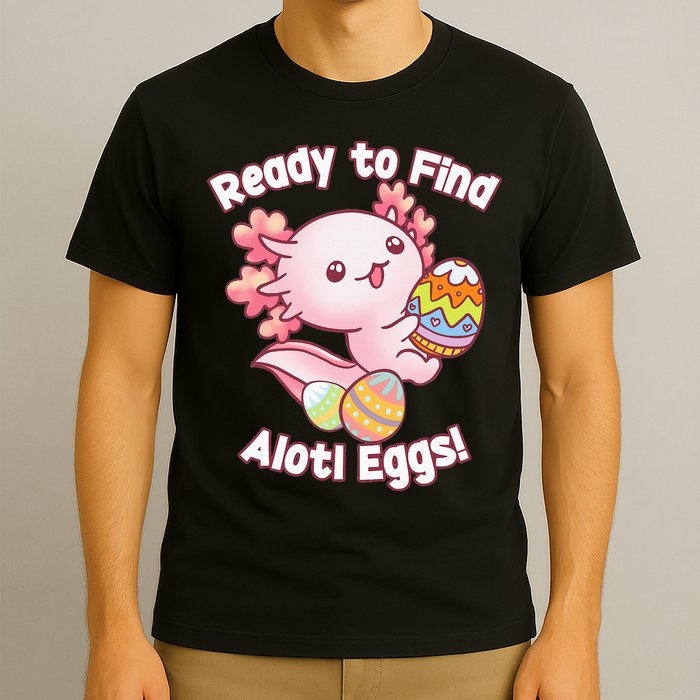 Ready To Find Alotl Eggs! Cute Axolotl Anime Kawaii Easter T-Shirt