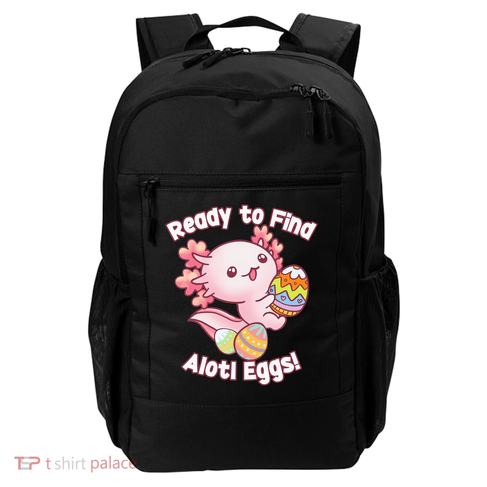 Ready To Find Alotl Eggs! Cute Axolotl Anime Kawaii Easter Backpack