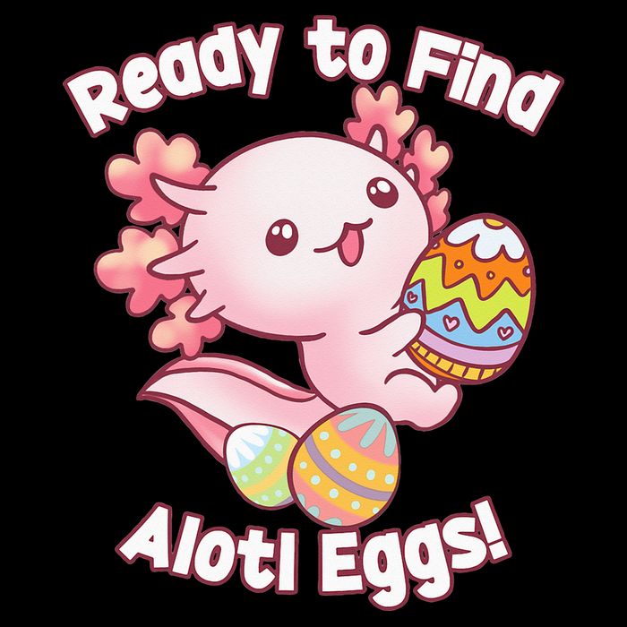 Ready To Find Alotl Eggs! Cute Axolotl Anime Kawaii Easter Drawstring Bag