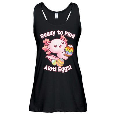 Ready To Find Alotl Eggs! Cute Axolotl Anime Kawaii Easter Ladies Essential Flowy Tank