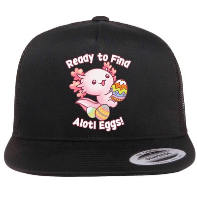 Ready To Find Alotl Eggs! Cute Axolotl Anime Kawaii Easter Flatbill Hat