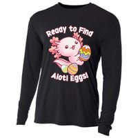 Ready To Find Alotl Eggs! Cute Axolotl Anime Kawaii Easter Cooling Performance Long Sleeve Crew