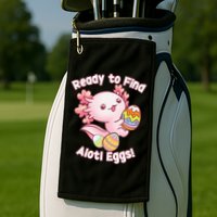 Ready To Find Alotl Eggs! Cute Axolotl Anime Kawaii Easter Golf Towel