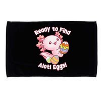 Ready To Find Alotl Eggs! Cute Axolotl Anime Kawaii Easter Microfiber Hand Towel