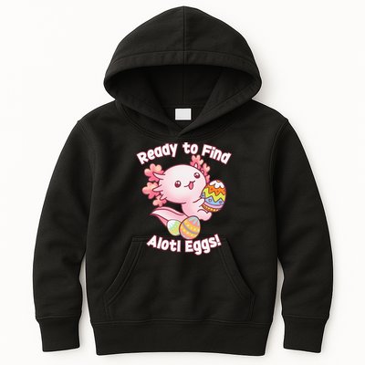 Ready To Find Alotl Eggs! Cute Axolotl Anime Kawaii Easter Kids Hoodie
