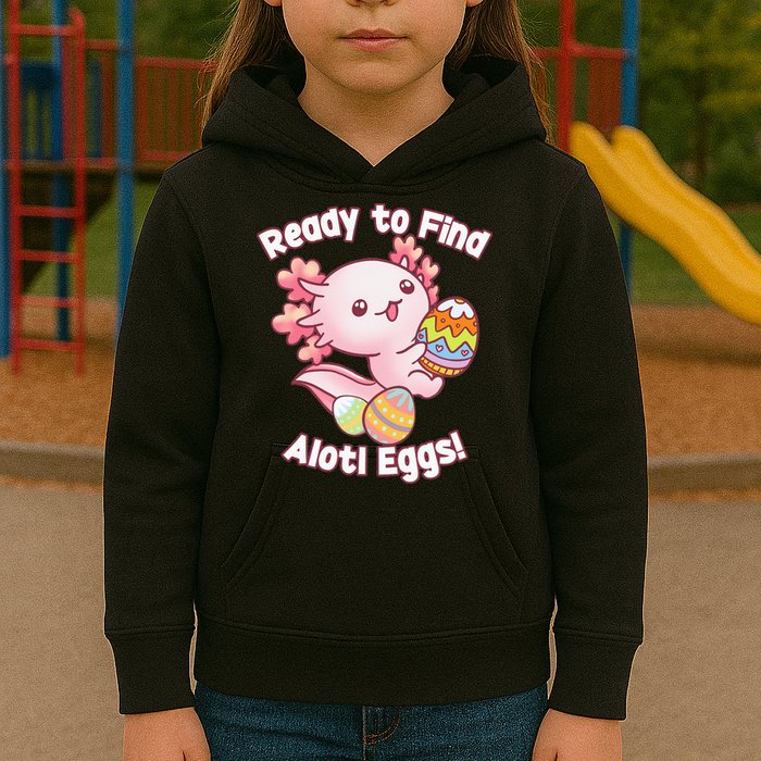 Ready To Find Alotl Eggs! Cute Axolotl Anime Kawaii Easter Kids Hoodie