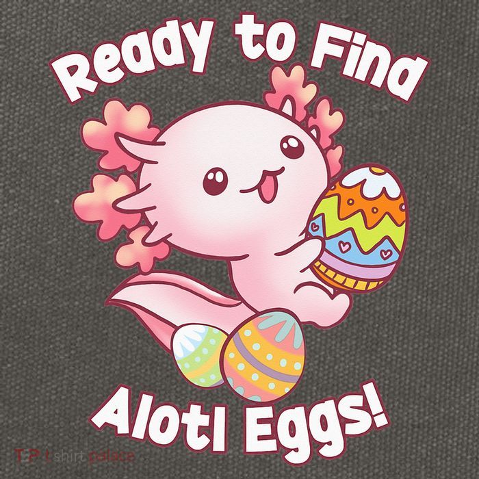 Ready To Find Alotl Eggs! Cute Axolotl Anime Kawaii Easter Cotton Canvas Backpack