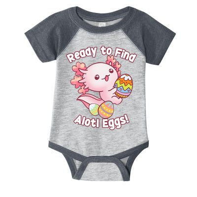 Ready To Find Alotl Eggs! Cute Axolotl Anime Kawaii Easter Infant Baby Jersey Bodysuit