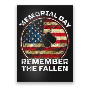 Remember The Fallen Veteran Military Happy Memorial Day Poster