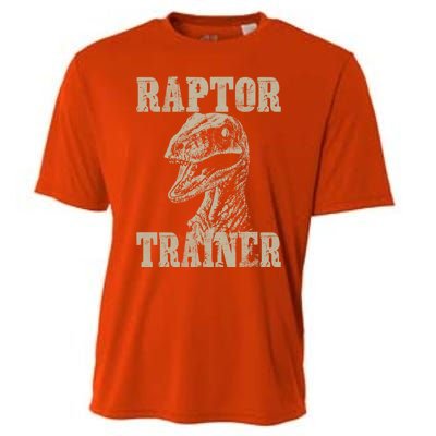 Raptor Trainer Funny Dinosaur Lover Halloween Costume Gift Cooling Performance Crew T-Shirt